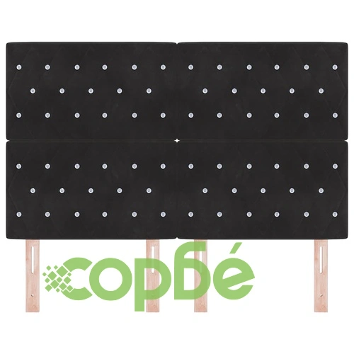 LED табла за глава с LED осветление черна кадифе 160x88 см ➤ топ цена ➤ sorbe.bg