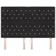 LED табла за глава с LED осветление черна кадифе 160x88 см