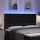 LED табла за глава с LED лентисти светлини от кадифе черно 180 см