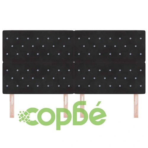 LED табла за глава с LED лентисти светлини от кадифе черно 180 см ➤ топ цена ➤ sorbe.bg