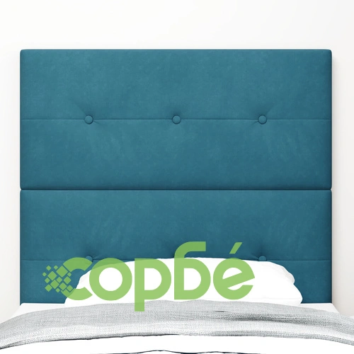 LED Табло за легло 90 см от Кадифе в Тъмно син цвят ➤ топ цена ➤ sorbe.bg
