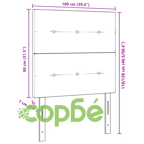 LED Табло с Осветление от Кадифе 100 см - Светлосиво, Дървена Рамка ➤ топ цена ➤ sorbe.bg