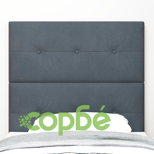 LED табла за легло от кадифе в тъмно сив цвят, 100 см ➤ топ цена ➤ sorbe.bg