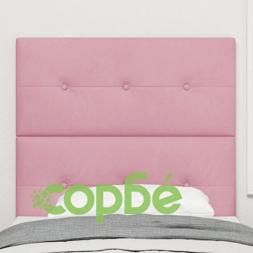 LED табла за легло с кадифена тапицерия, розови, 100 см ➤ топ цена ➤ sorbe.bg