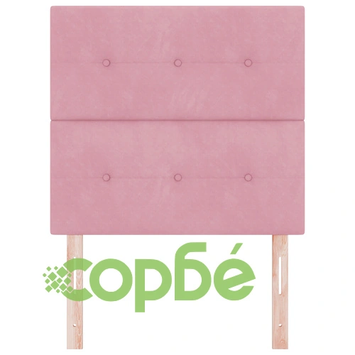 LED табла за легло с кадифена тапицерия, розови, 100 см ➤ топ цена ➤ sorbe.bg
