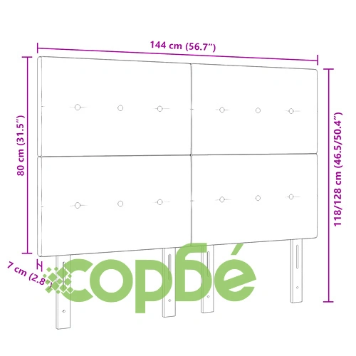 Черна LED Табла за Легло от Кадифе 72 см ➤ топ цена ➤ sorbe.bg
