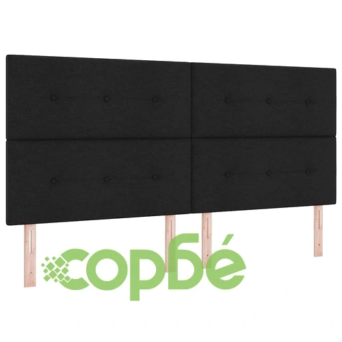 LED табла за глава с LED ленти черна 200 cm текстил ➤ топ цена ➤ sorbe.bg