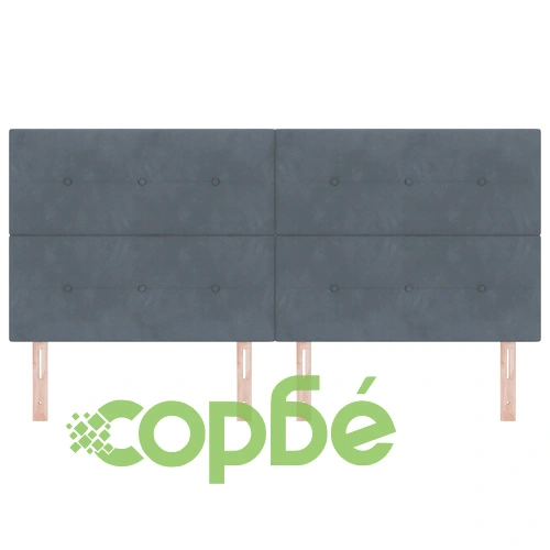 LED Далечен гръб 100 см от Кадифе в тъмно сив цвят ➤ топ цена ➤ sorbe.bg