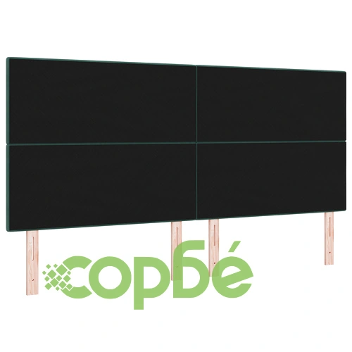 LED табла за легло с кадифена тапицерия, тъмно зелена, 100 см ➤ топ цена ➤ sorbe.bg