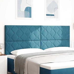 LED табла с кадифено покритие и LED осветление тъмносиньо 200 cm