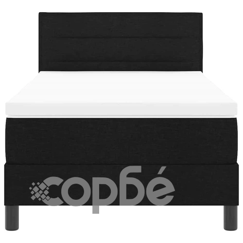 Континентално легло с матрак черно 90x190 см текстил ➤ топ цена ➤ sorbe.bg