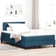 Континентално легло с матрак синьо 120x190 см текстил