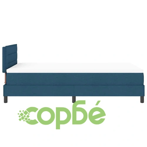 Континентално легло с матрак синьо 120x190 см текстил ➤ топ цена ➤ sorbe.bg