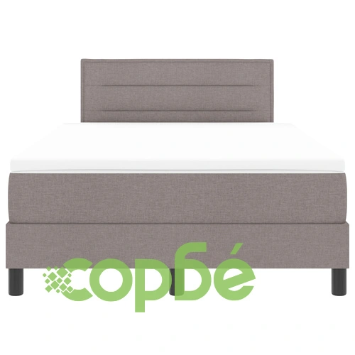 Легло с пружини и матрак 120x200 см, сива тъкан ➤ топ цена ➤ sorbe.bg