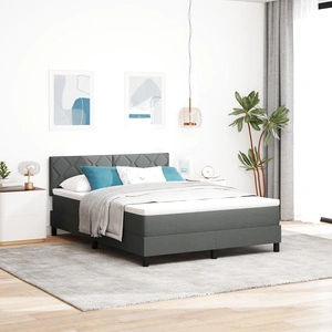 Легло с матрак от текстил в тъмно сиво 160x200 см