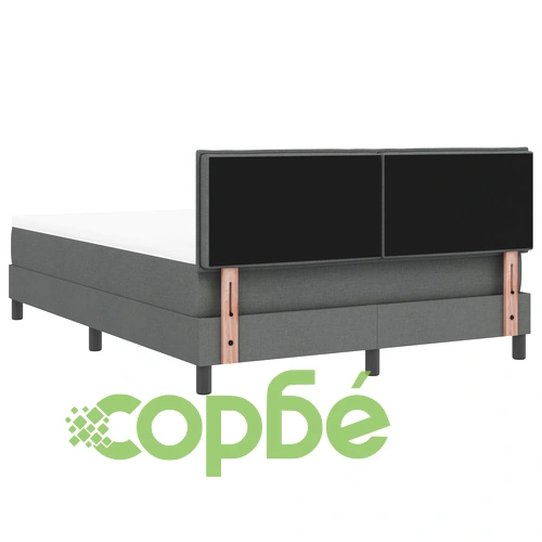 Легло с матрак от текстил в тъмно сиво 160x200 см ➤ топ цена ➤ sorbe.bg