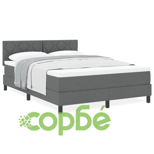 Легло с матрак от текстил в тъмно сиво 160x200 см ➤ топ цена ➤ sorbe.bg