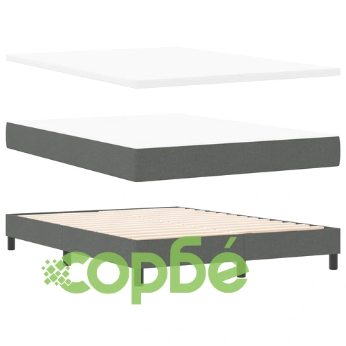 Легло с матрак от текстил в тъмно сиво 160x200 см ➤ топ цена ➤ sorbe.bg