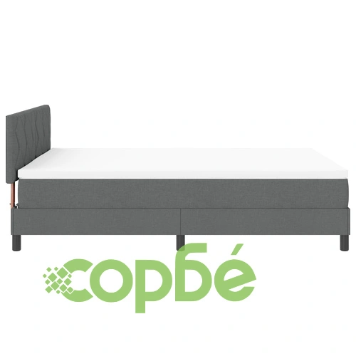 Легло с матрак от текстил в тъмно сиво 160x200 см ➤ топ цена ➤ sorbe.bg