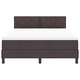 Box Spring легло с матрак от текстилен плат, тъмно кафяво, 160x200 см