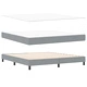 Легло с матрак от текстил в светлосиво 180x200 см с дървена рамка