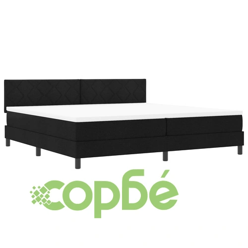 Боксово легло с матрак от текстил в черно 200x200 см ➤ топ цена ➤ sorbe.bg