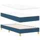 Легло с пружина и матрак 80x200 см, Синьо, Тъкан полиестер