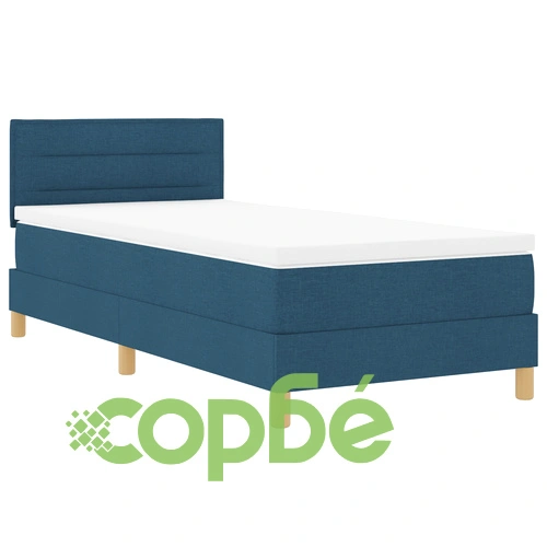 Кутия пружина легло с матрак 100x200 cm Синьо Текстил ➤ топ цена ➤ sorbe.bg