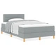 Легло с пружини и матрак 120x190 см, Светлосив текстил