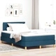 Континентално легло с матрак синьо 120x190 см текстил