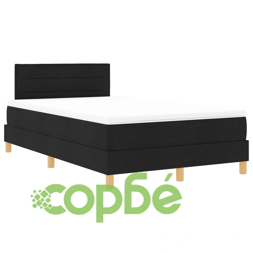 Легло с пружини и матрак от полиестер, черно 120x200 см ➤ топ цена ➤ sorbe.bg
