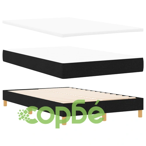 Легло с пружини и матрак от полиестер, черно 120x200 см ➤ топ цена ➤ sorbe.bg