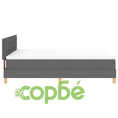 Легло с пружини и матрак от тъкан в тъмно сиво 140x190 см ➤ топ цена ➤ sorbe.bg