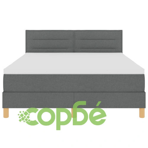 Легло с пружини и матрак от тъкан в тъмно сиво 140x190 см ➤ топ цена ➤ sorbe.bg