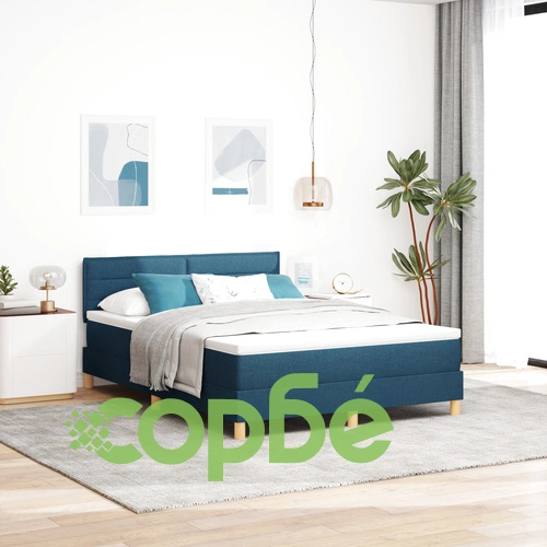 Легло с Матрак 140x200 см от Тъкан в Синьо ➤ топ цена ➤ sorbe.bg