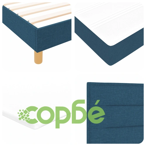 Легло с Матрак 140x200 см от Тъкан в Синьо ➤ топ цена ➤ sorbe.bg