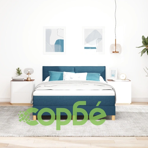 Легло с Матрак 140x200 см от Тъкан в Синьо ➤ топ цена ➤ sorbe.bg