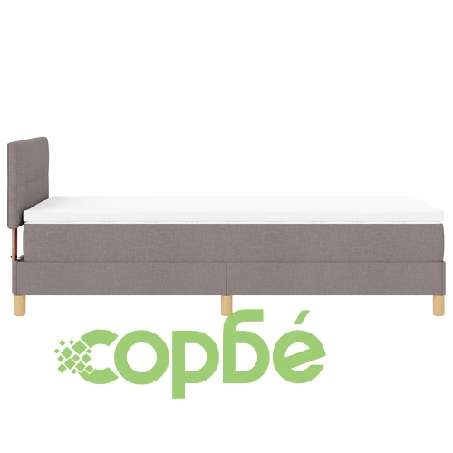 Бокс пружинно легло с матрак 90x200 см, цвят Таупе, текстилна тапицерия ➤ топ цена ➤ sorbe.bg