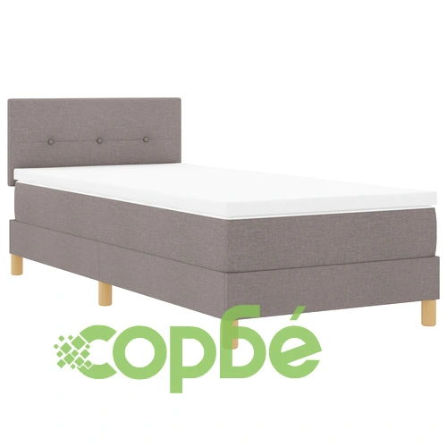 Бокс пружинно легло с матрак 90x200 см, цвят Таупе, текстилна тапицерия ➤ топ цена ➤ sorbe.bg