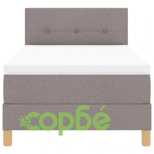 Бокс пружинно легло с матрак 90x200 см, цвят Таупе, текстилна тапицерия ➤ топ цена ➤ sorbe.bg