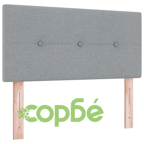 Континентално легло с матрак светлосиво 120x190 см полиестер ➤ топ цена ➤ sorbe.bg