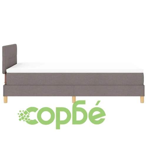 Континентално легло с матрак Таупе 120x190 см текстил ➤ топ цена ➤ sorbe.bg