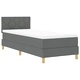 Континентално легло Box Spring с матрак тъмносив 80x200 см полиестер