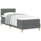 Континентално легло Box Spring с матрак тъмносив 80x200 см полиестер