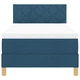 Легло с пружини 90x200 см, синя тъкан с матрак