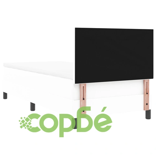 Кутия с пружини с матрак 90x200 см от бяла еко кожа ➤ топ цена ➤ sorbe.bg