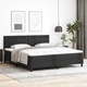 Рамка за легло с матрак от изкуствена кожа 180x200 см в черен цвят