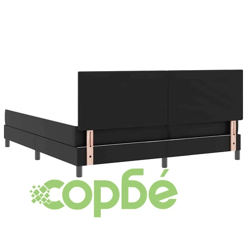 Рамка за легло с матрак от изкуствена кожа 180x200 см в черен цвят ➤ топ цена ➤ sorbe.bg