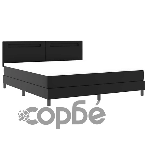 Рамка за легло с матрак от изкуствена кожа 180x200 см в черен цвят ➤ топ цена ➤ sorbe.bg