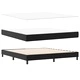 Рамка за легло с матрак от изкуствена кожа 180x200 см в черен цвят